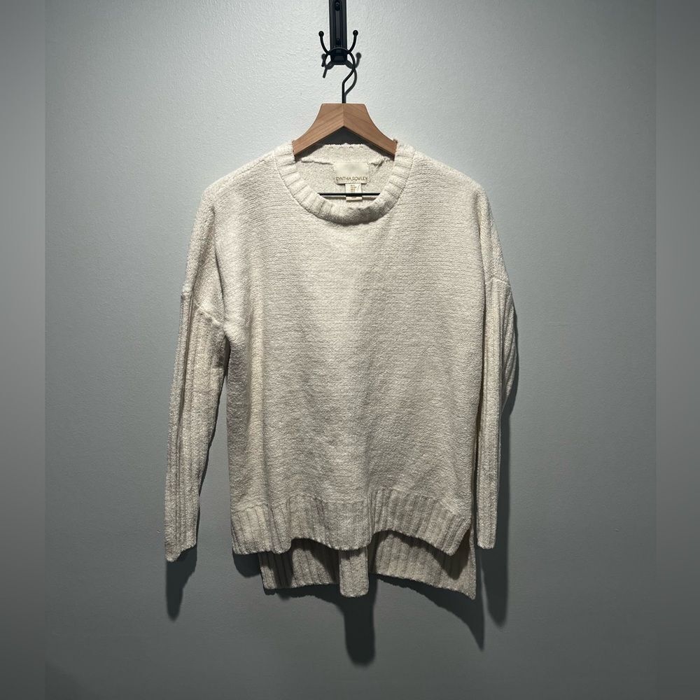 Cynthia Rowley Cream Ivory Colored Soft Cozy Sweater S